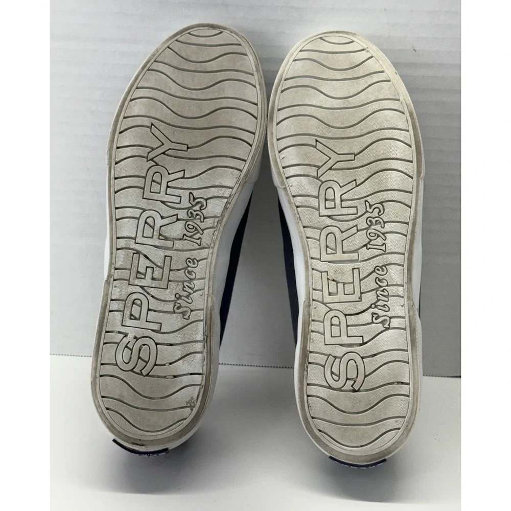 Sperry Top-Sider Seacoast‎ Women's Bluish Gray Canvas Boat Shoes Sz 8M Nautical
